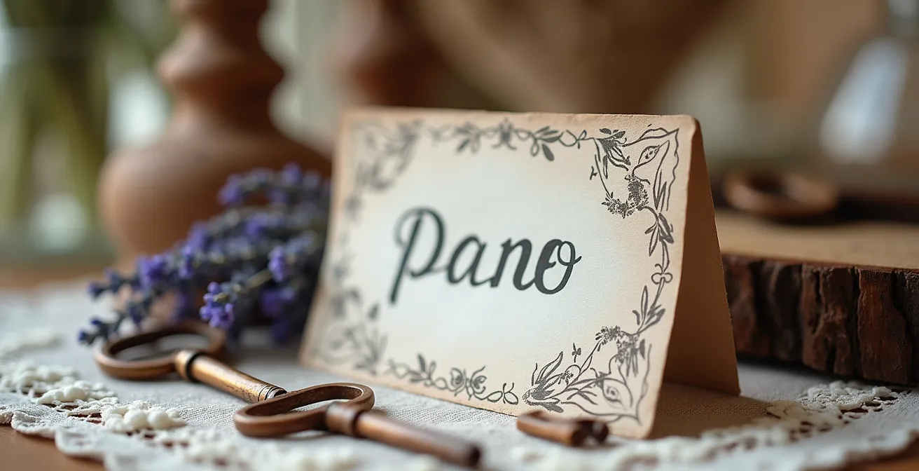 Détails macro de décorations artisanales françaises pour mariage avec textures en dentelle et bois